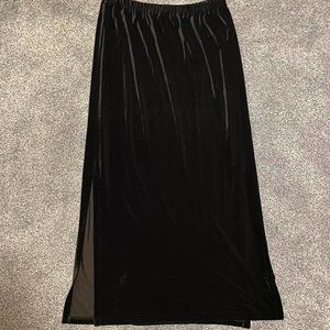 Velour Maxi Skirt from KC Spencer New York, size 14 black